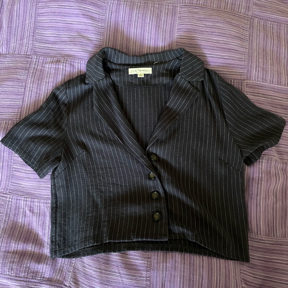 NWOT pacsun cropped blazer shirt (S)
